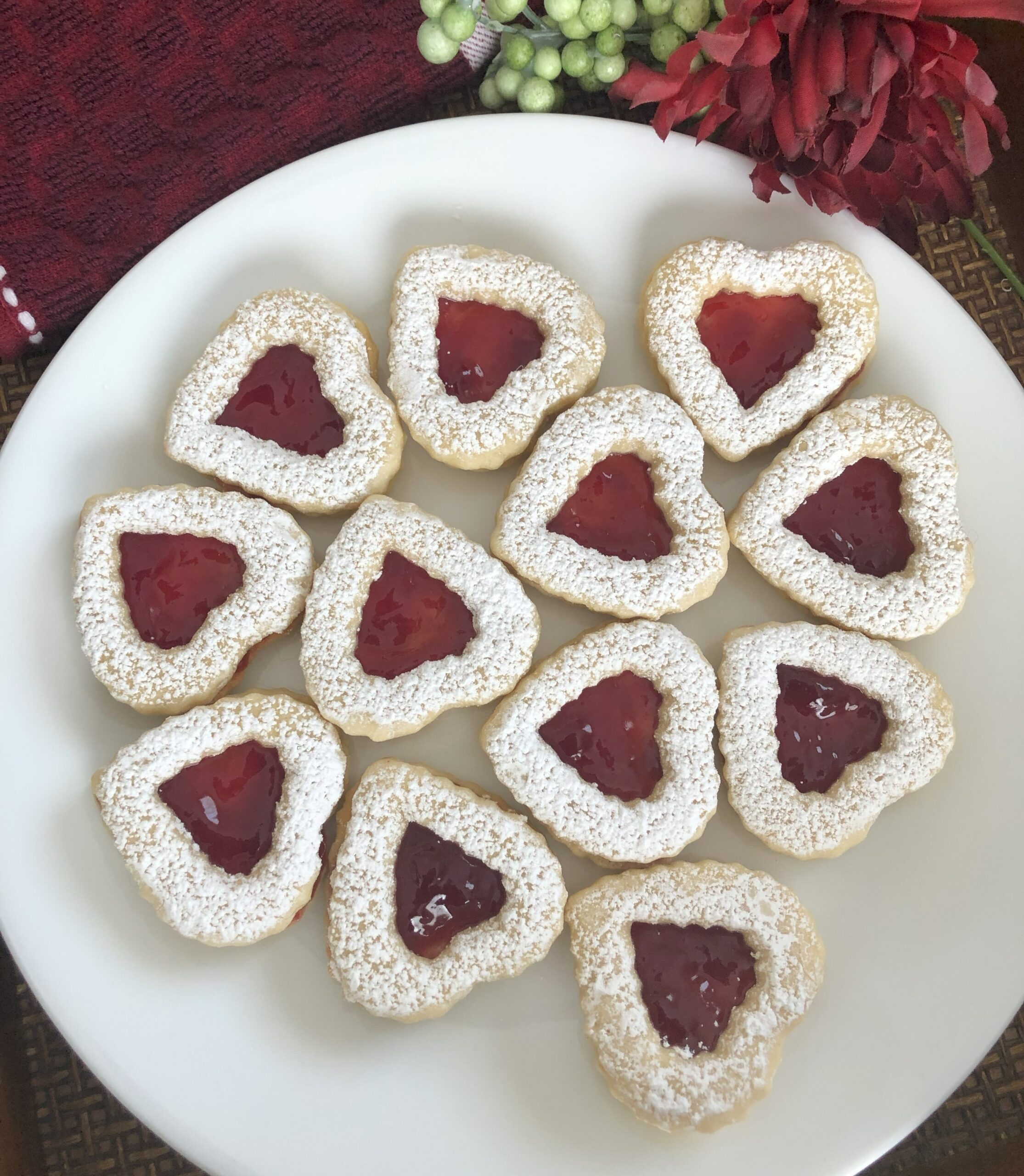 Valentine's Day Jam-filled Sandwich Cookies.