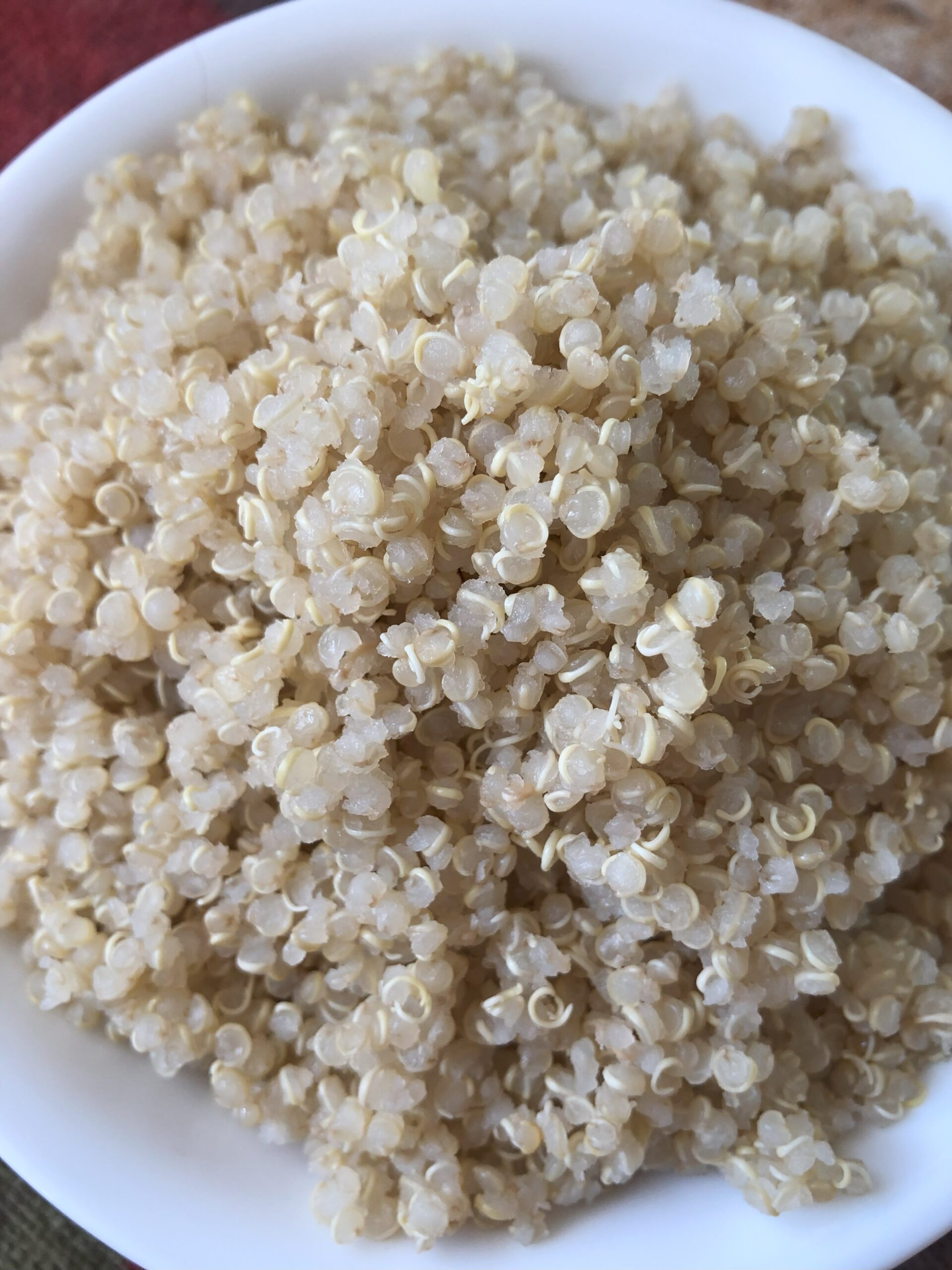 Quinoa in the bowl.