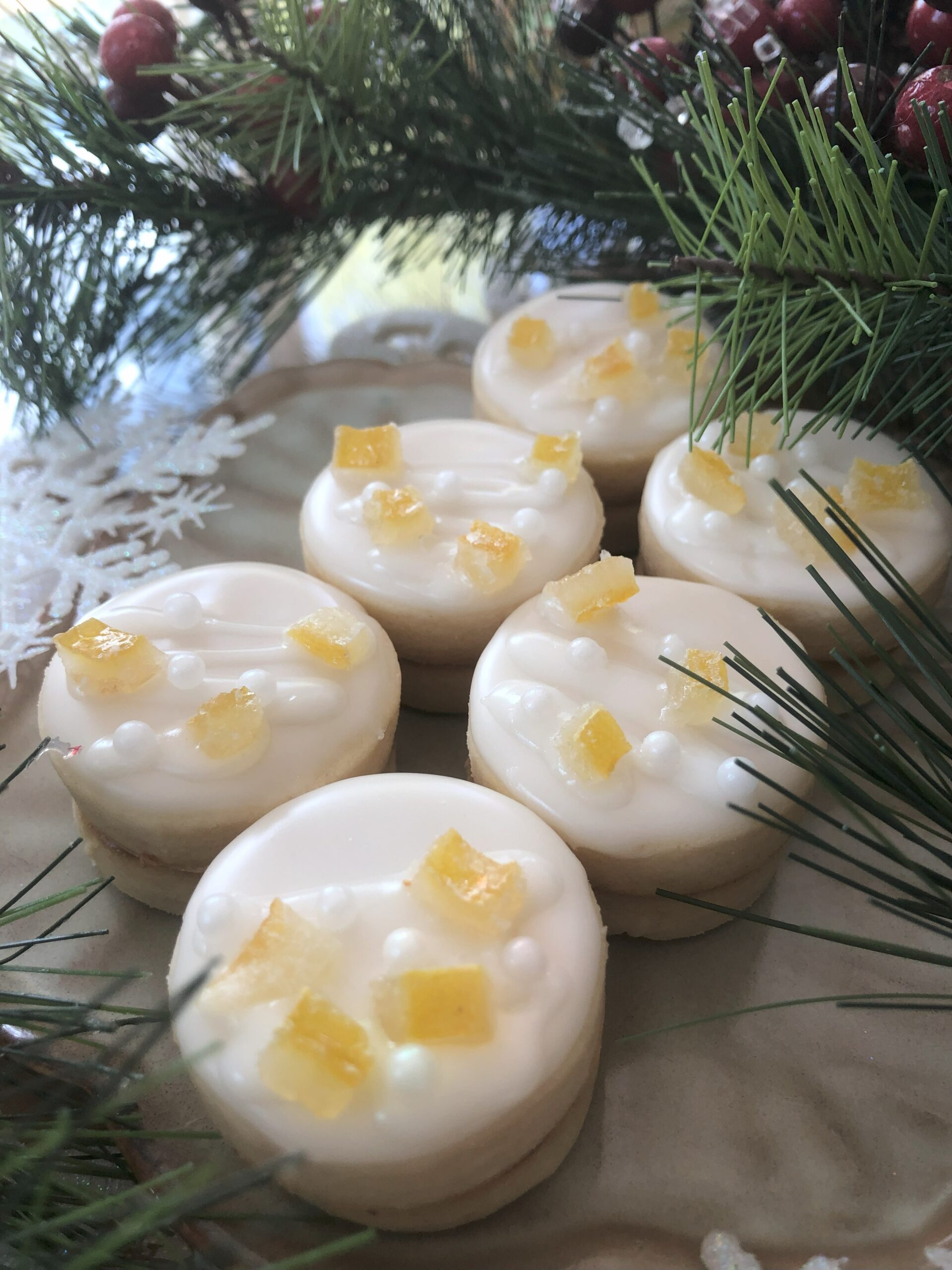 Lemon Christmas Cookies on the plate.