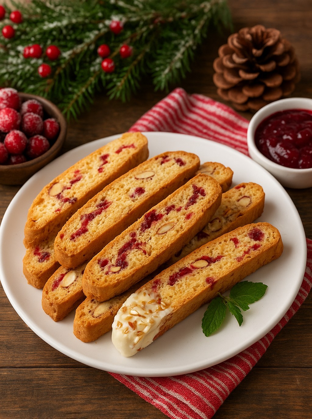 Cranberry almond biscotti