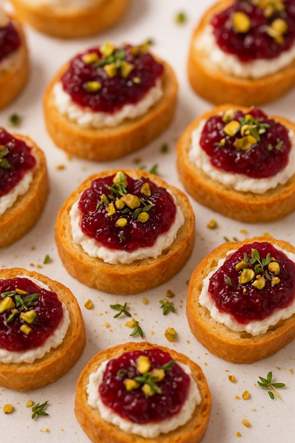 Cranberry Goat Cheese Crostini