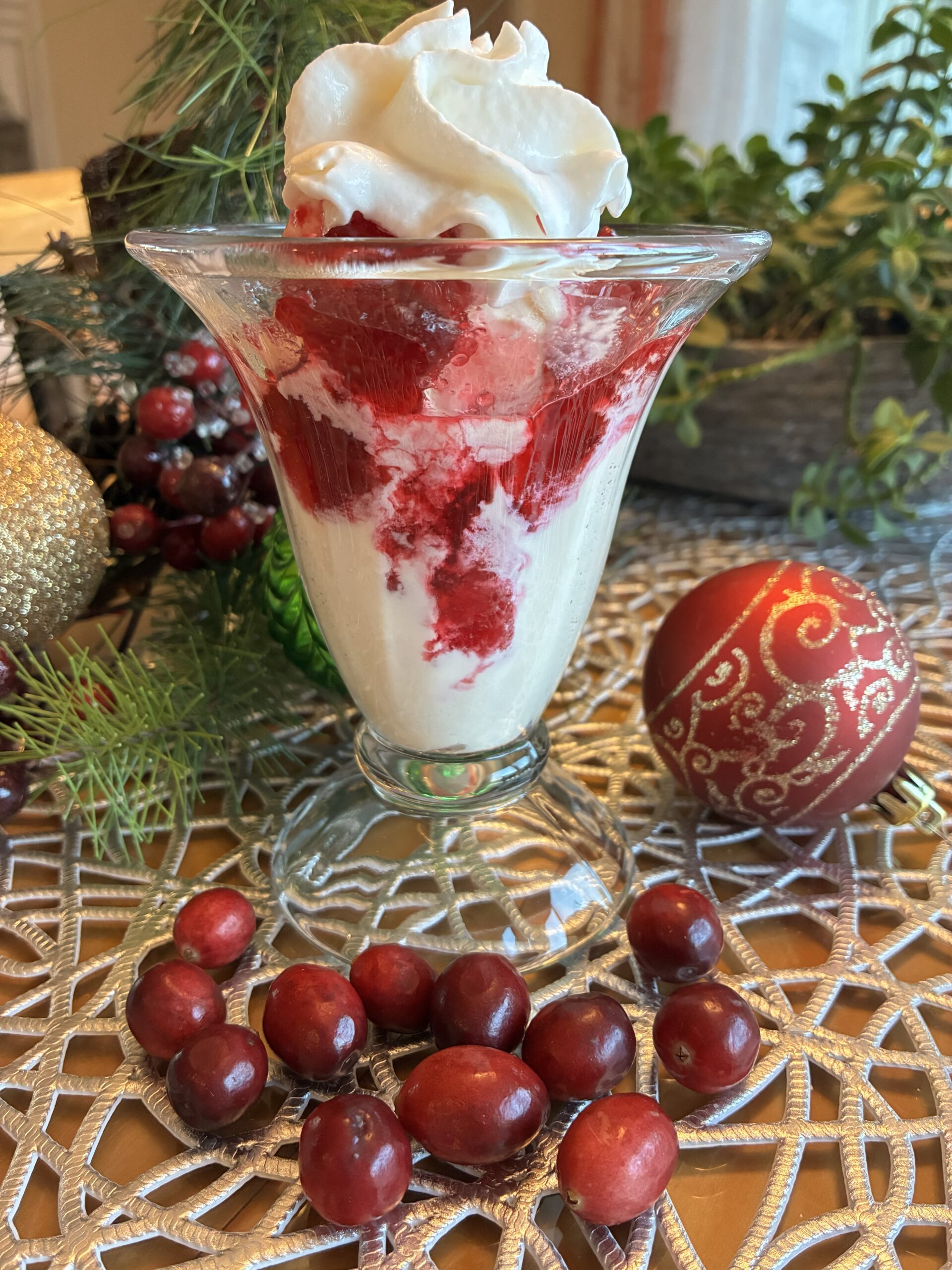 Warm Cranberry Sundae