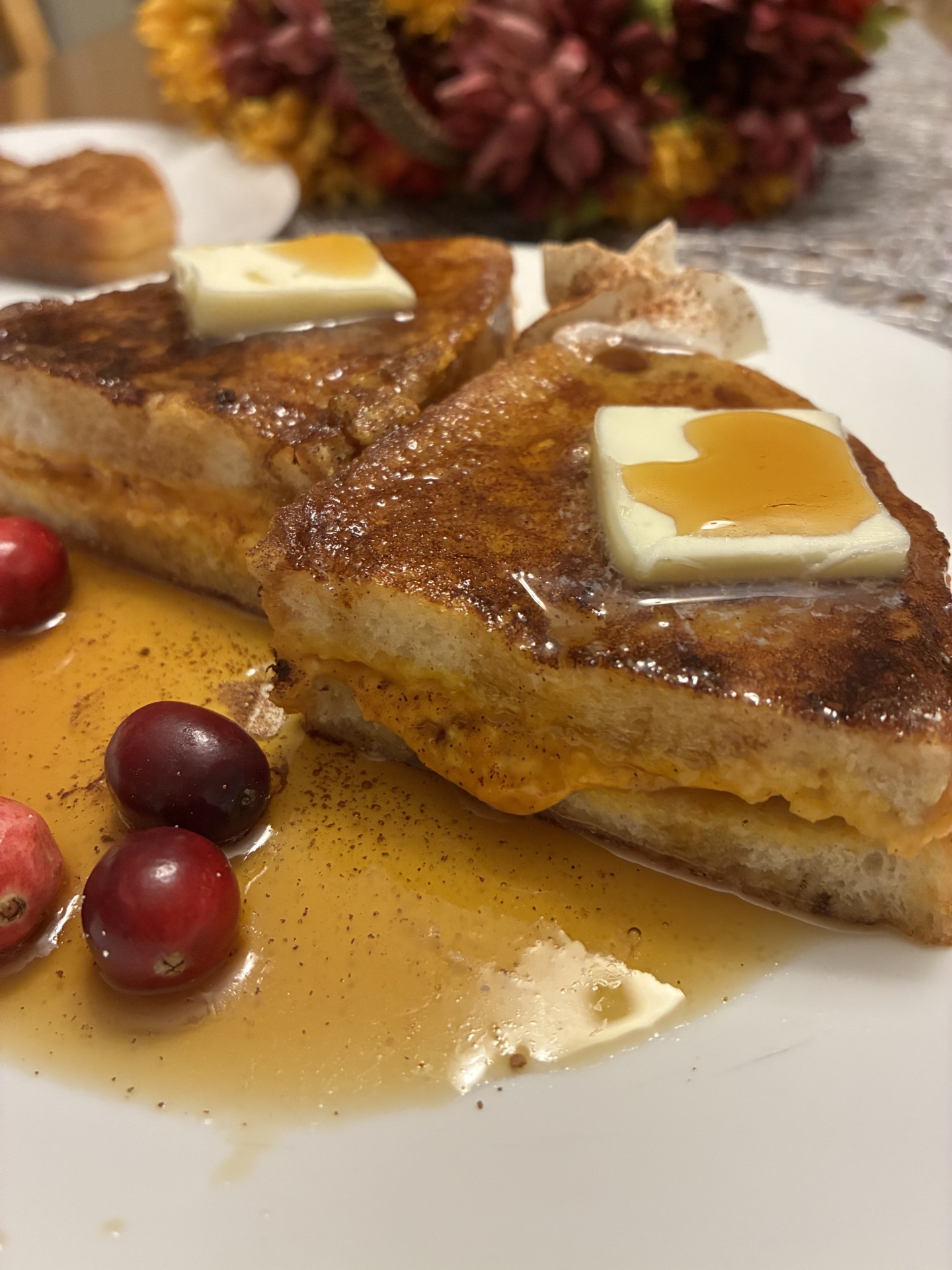 Pumpkin Cheesecake Stuffed French Toast