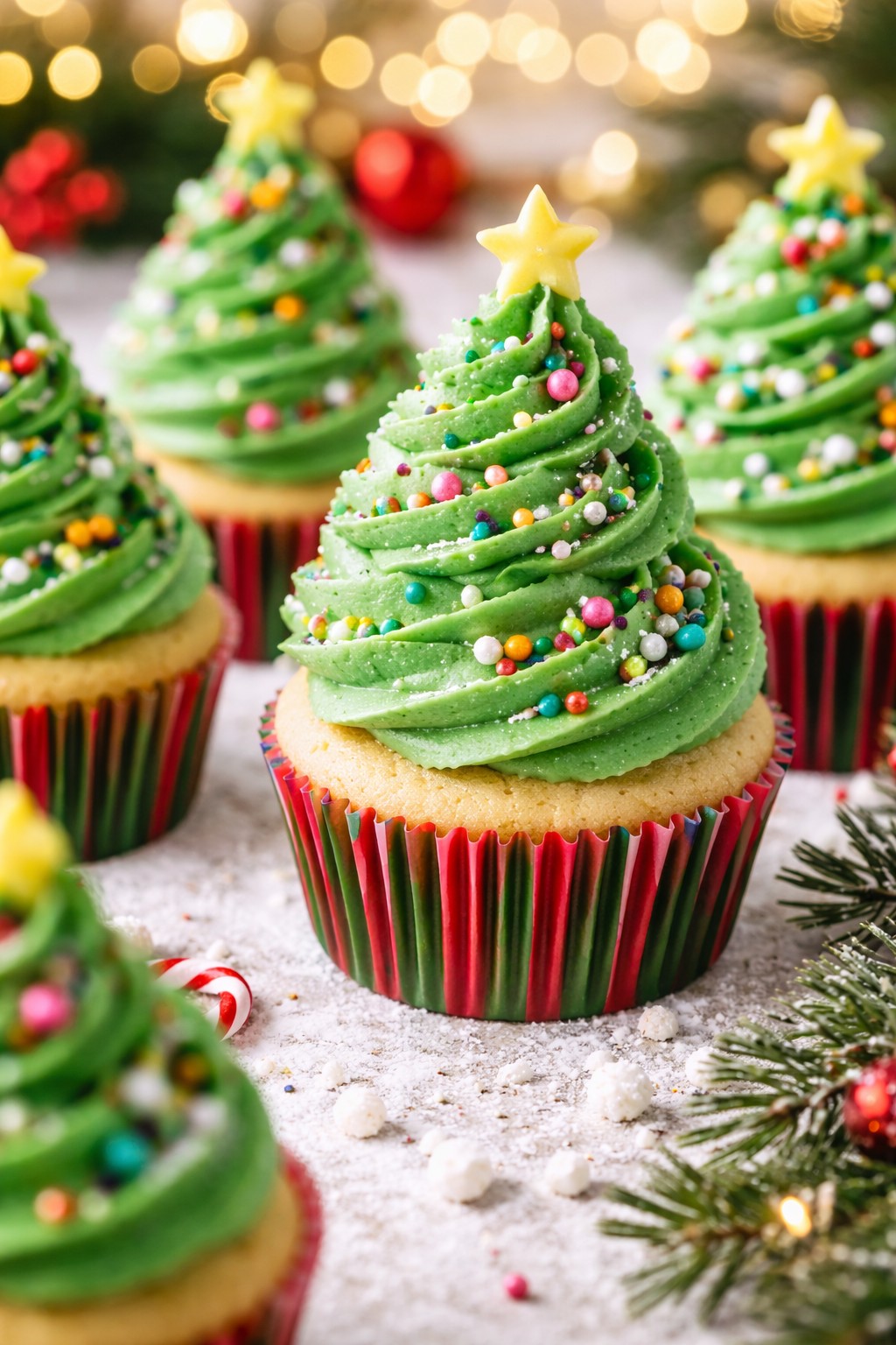 Christmas Tree Cupcakes