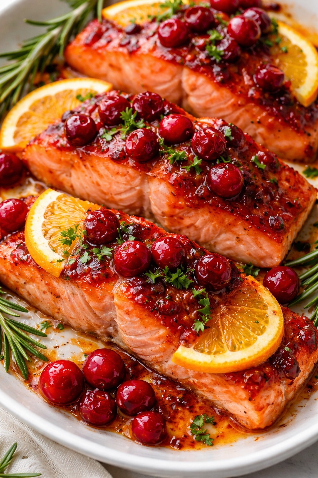 Cranberry Orange Glazed Salmon