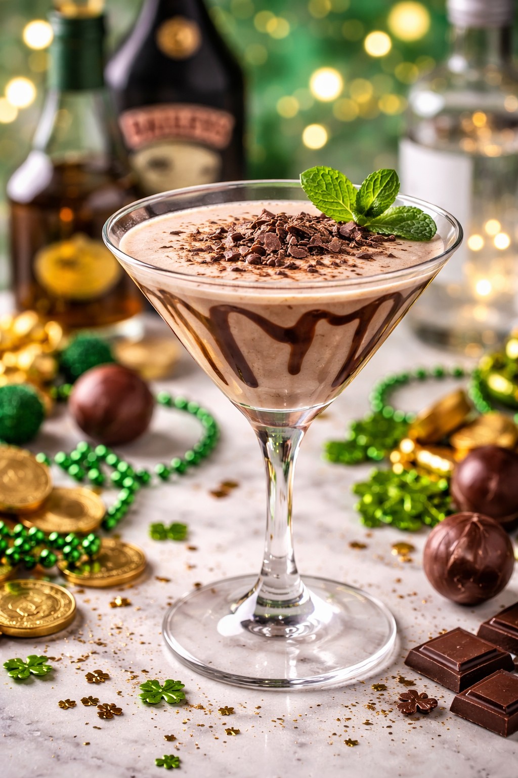 Baileys Chocolate Martini on the table.