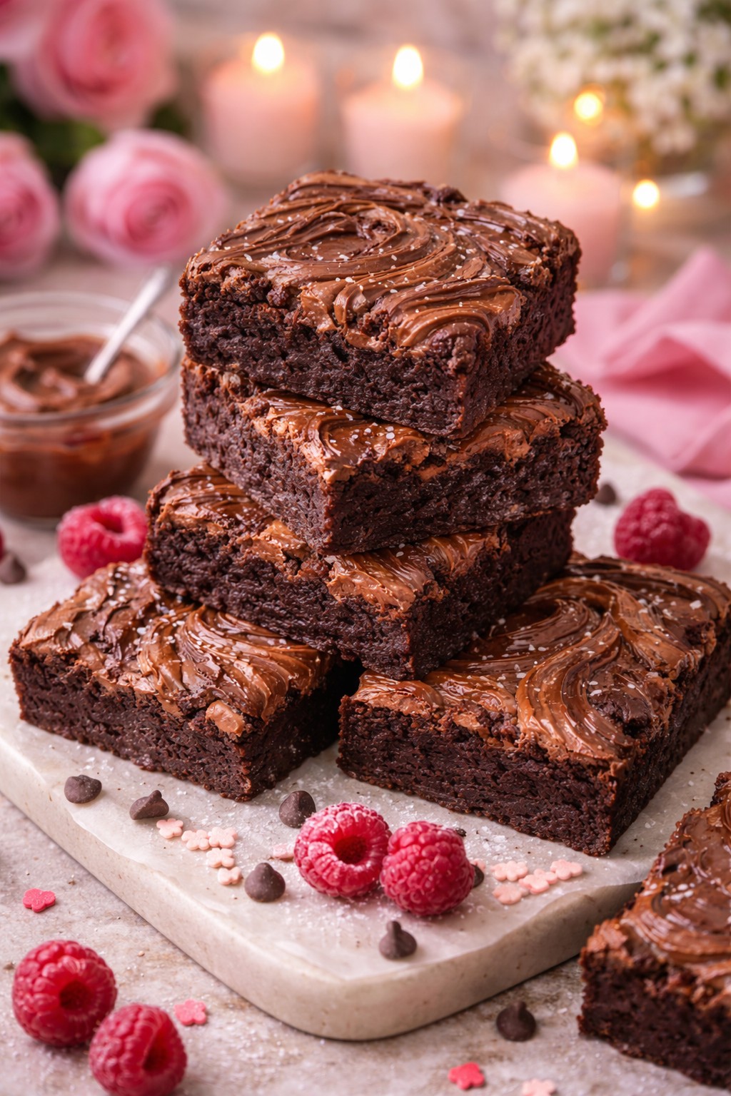 Nutella-Swirled Brownies